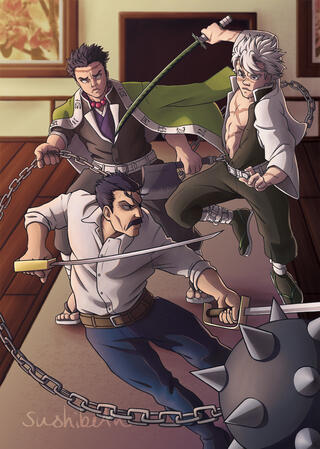 Sanemi + Gyomei VS Wrath